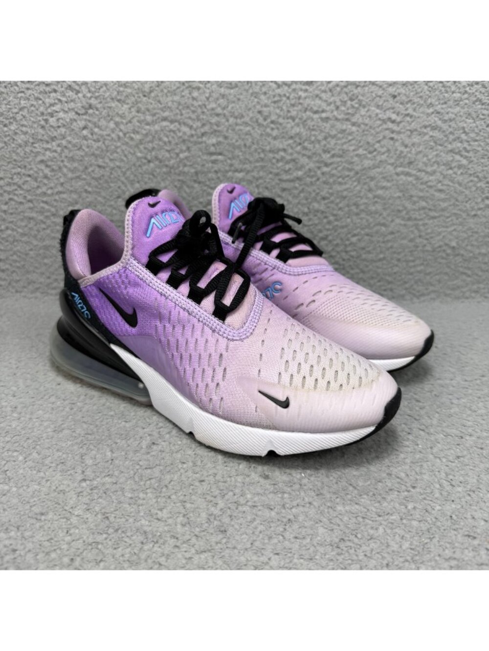 Nike Air Max 270 Womens 6.5 Shoes Lilac Purple Mesh Athletic Running Sneakers